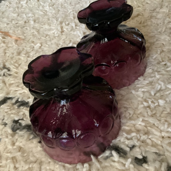✨SOLD✨Tiffin Glass Franciscan Plum Madeira Dessert Dishs - Picture 8 of 9